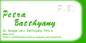 petra batthyany business card